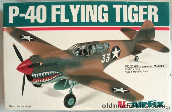 Airfix 1/72 Curtiss P-40E USAAF - USAirfix Issue, 10060 plastic model kit